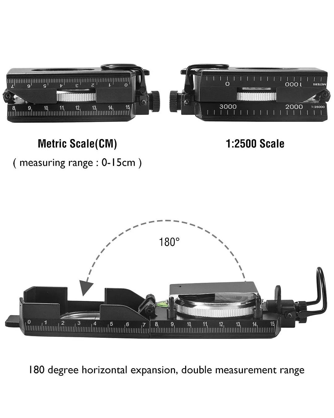 Multifunctional Aiming Navigation Compass with Inclinometer