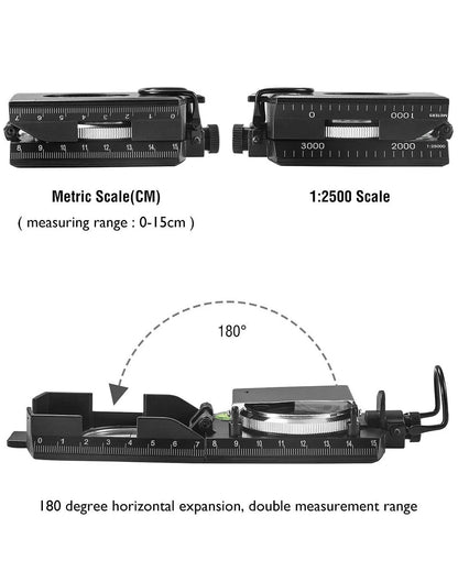 Multifunctional Aiming Navigation Compass with Inclinometer