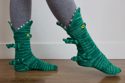 🎅Hot Sale- 3D Knit Crocodile Socks