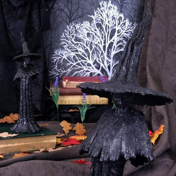 🔥LAST DAY 49% OFF - 🧙‍♀️💫Handmade Black Witch Statue: The Guardian of Your Home