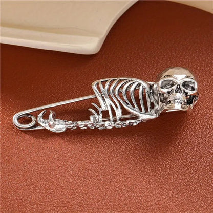 Mystical Skull Pin Brooch - Gothic Style Jewelry