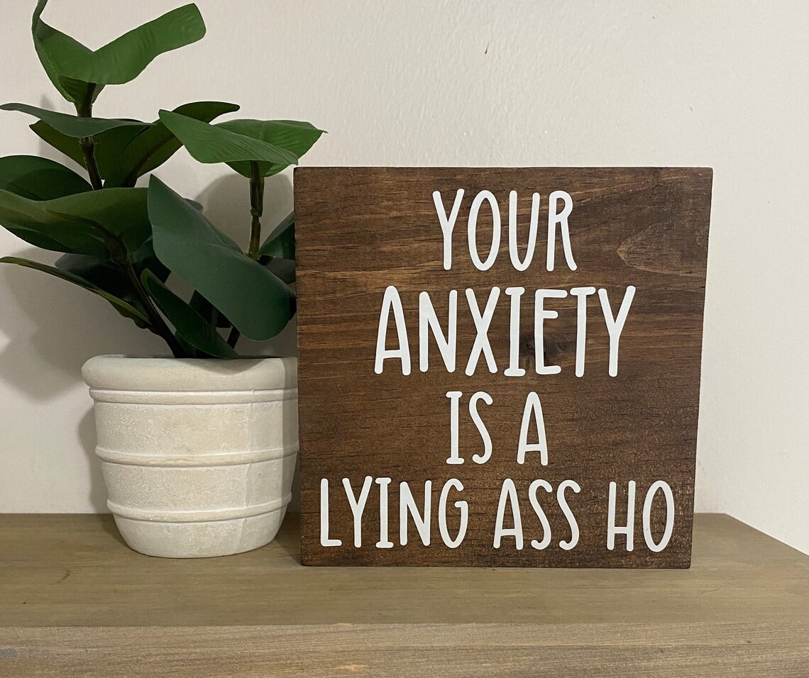 🤣FUNNY WOODEN OFFICE DESK SIGN💦