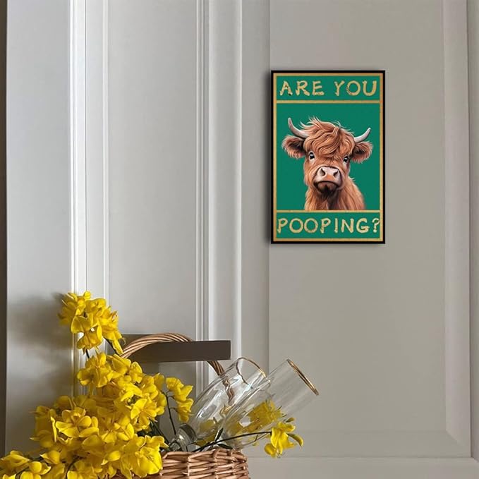 Funny Animal Poste -Vintage Bathroom Wall Art