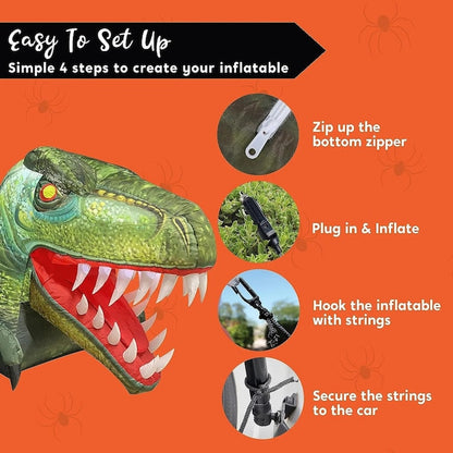 🎃Dinosaur Trunk or Treat Halloween Inflatable 👻