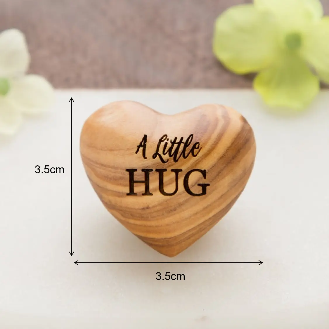 Pocket Hug Wooden Heart Token--Christmas gifts