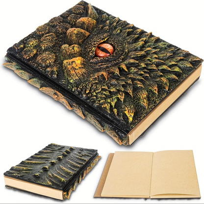 🐉Dragon Eye 3D Embossed Journal - Handmade Resin Engraved Notebook🐉