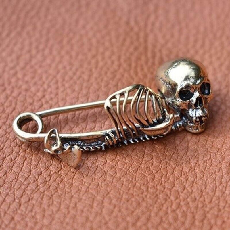 Mystical Skull Pin Brooch - Gothic Style Jewelry