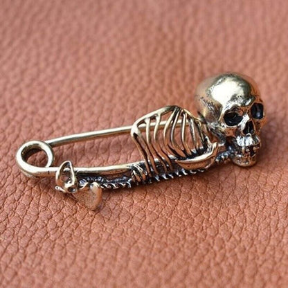 Mystical Skull Pin Brooch - Gothic Style Jewelry