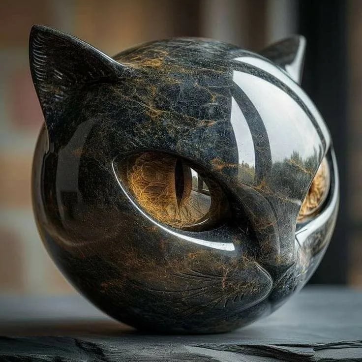 🔥LAST DAY 50% OFF🐈‍⬛Stately Residence Accent & Refined Present Masterpiece - Opulent Black Cat Sculpture