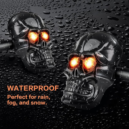 🏍️2025 Halloween Pre-Sale💥Skull Head LED Amber Turn Signal Indicator Light