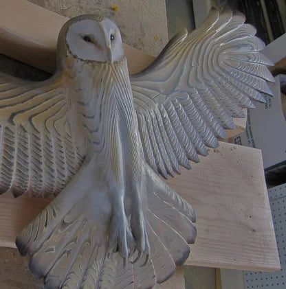 Barn Owl Sculpture Wall Art