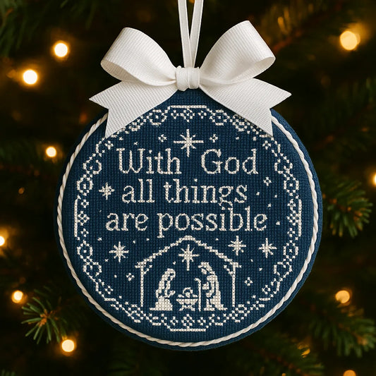 Christmas Sale  50% OFF🎄Nativity Cross-Stitch Ornament🎅