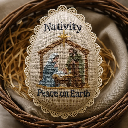 🎄✨Nativity Cross - Stitch Egg Kit