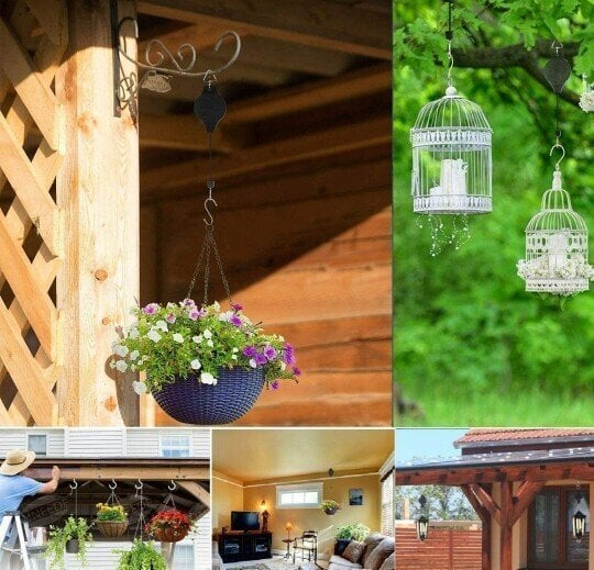💥Blowout Sale 40% OFF🌳Plant Pulley Set For Garden Baskets Pots, Birds Feeder