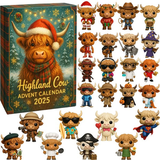 Highland Cow Advent Calendar 2025 🐮🎄--24 Days of Surprises