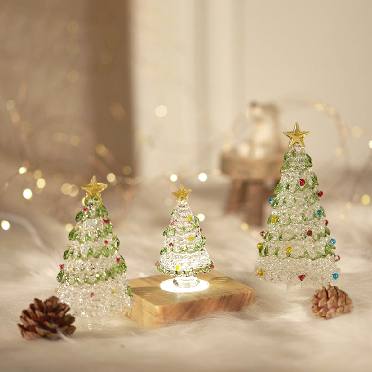 🌊Handmade Stained Glass Christmas Trees