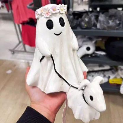 🎃2024 Halloween Ghost Walking Dog Statue👻