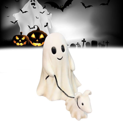 🎃2024 Halloween Ghost Walking Dog Statue👻