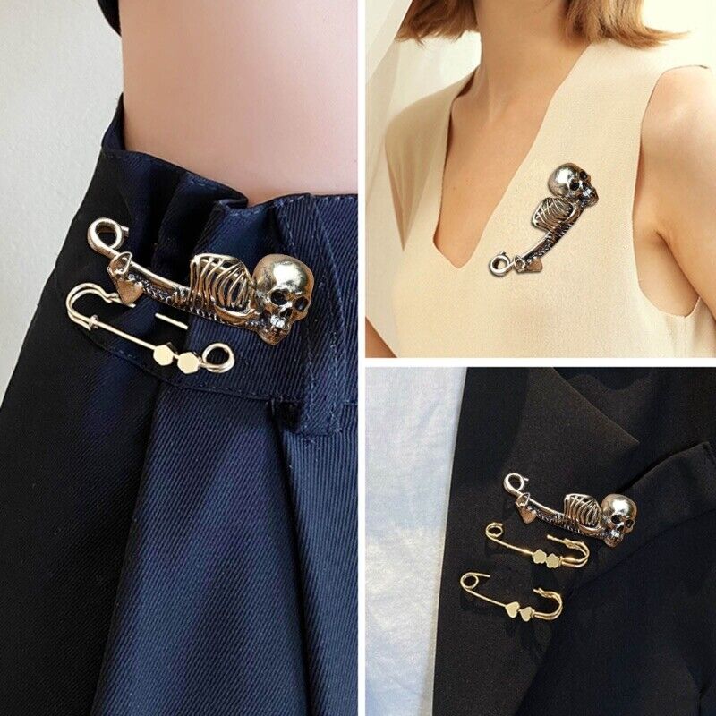 Mystical Skull Pin Brooch - Gothic Style Jewelry