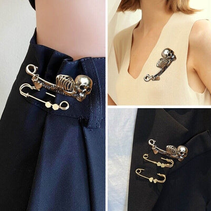 Mystical Skull Pin Brooch - Gothic Style Jewelry
