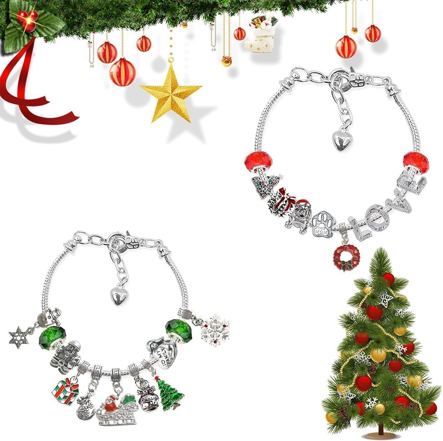 💥78% OFF NOW💥--24 Pcs DIY Christmas Advent Calendar Bracelets Set❤