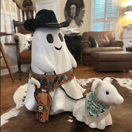 🎃2024 Halloween Ghost Walking Dog Statue👻