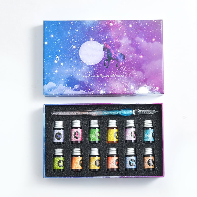 ✨Hot Sale✨-🎨2023 Calligraphy Glass Dip Pen Ink Set