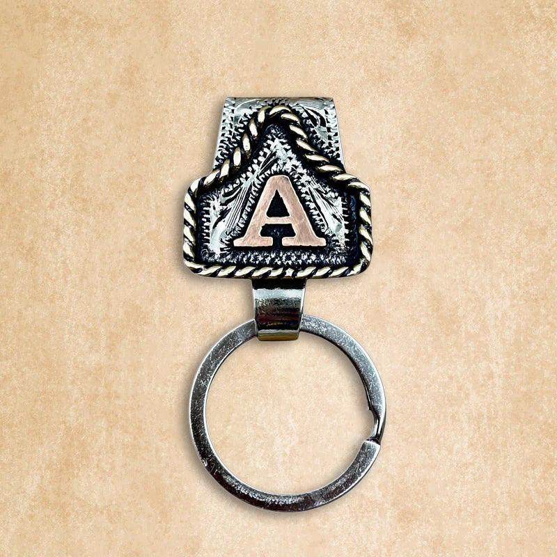 Vintage Letter Keychain