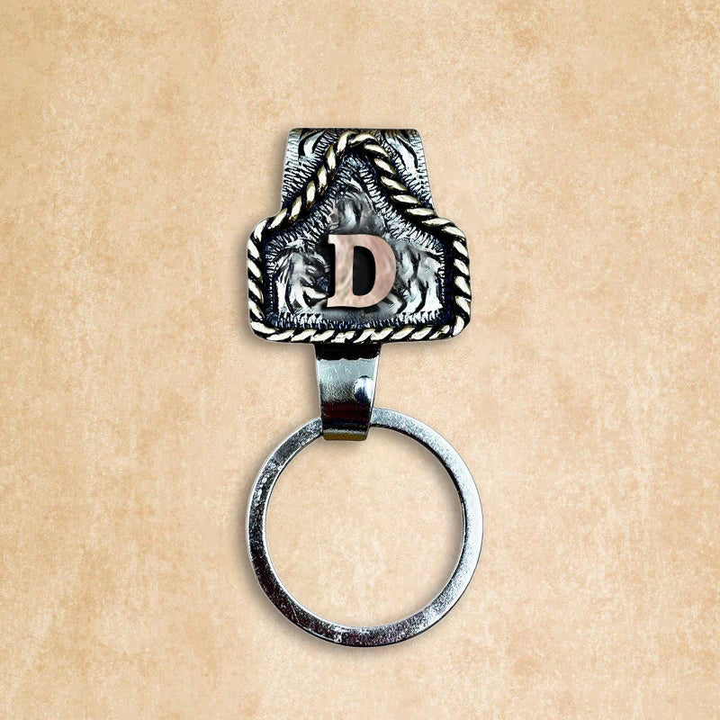 Vintage Letter Keychain