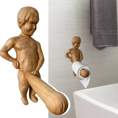 🤣Funny Wood Toilet Roll Holder🤣
