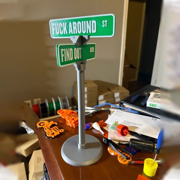 🔥Hot Sale 50%OFF-🤣F Around/Find Out Street Sign Desk Decoration