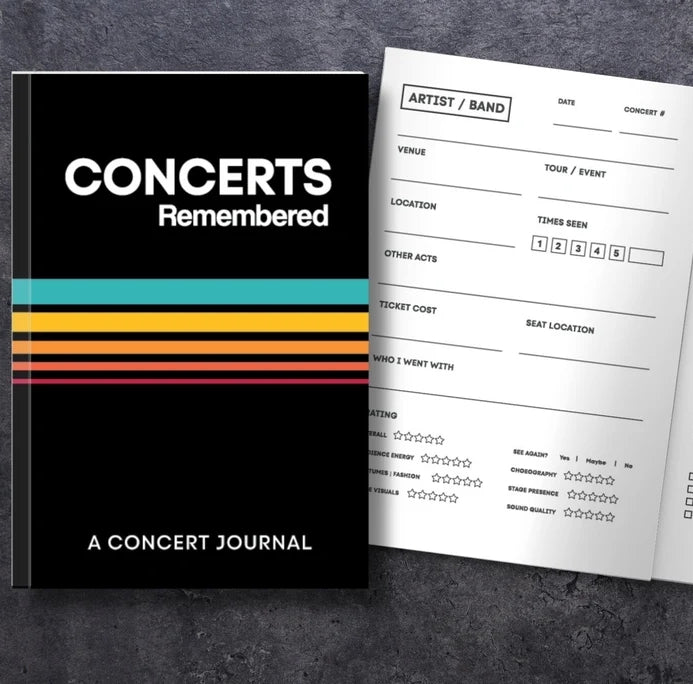 🎼Concert Journal | Track Favorite Concerts