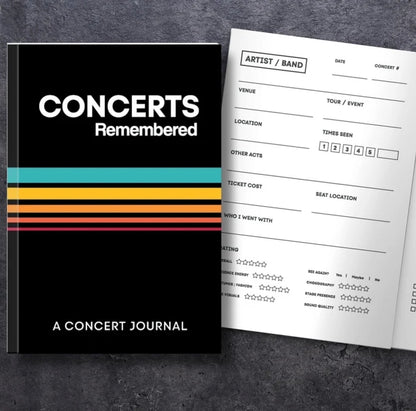 🎼Concert Journal | Track Favorite Concerts
