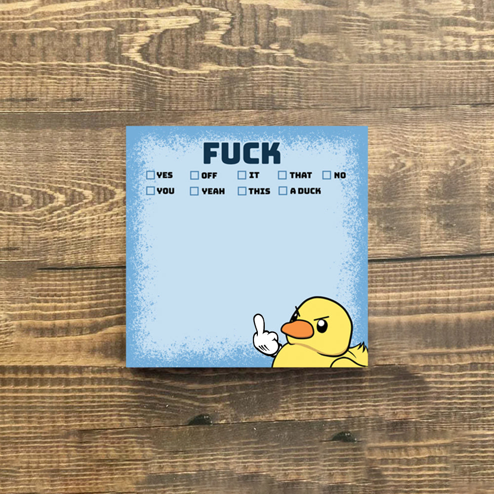 🤣Funny Middle Finger Duck Sticky Notes💥