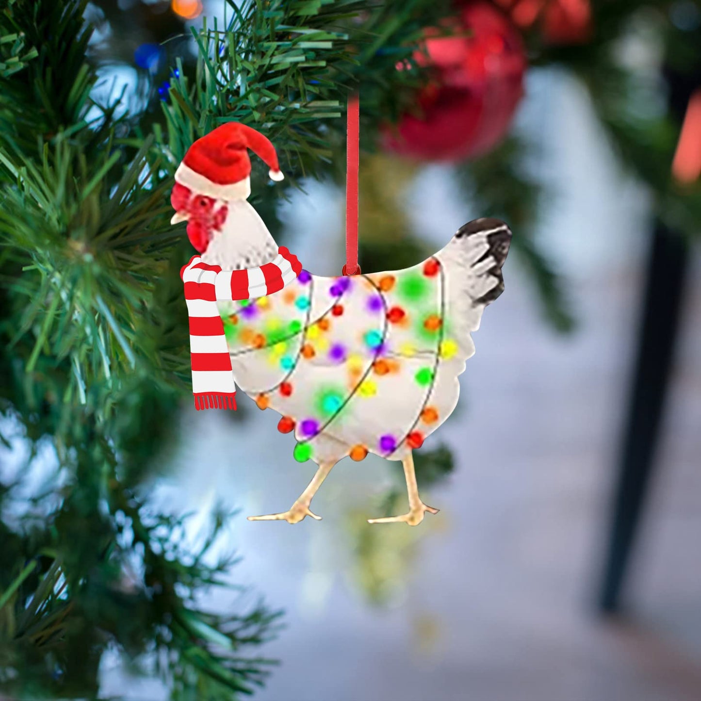 🐔Funny Hanging Ornaments Scarf Chicken Ornaments