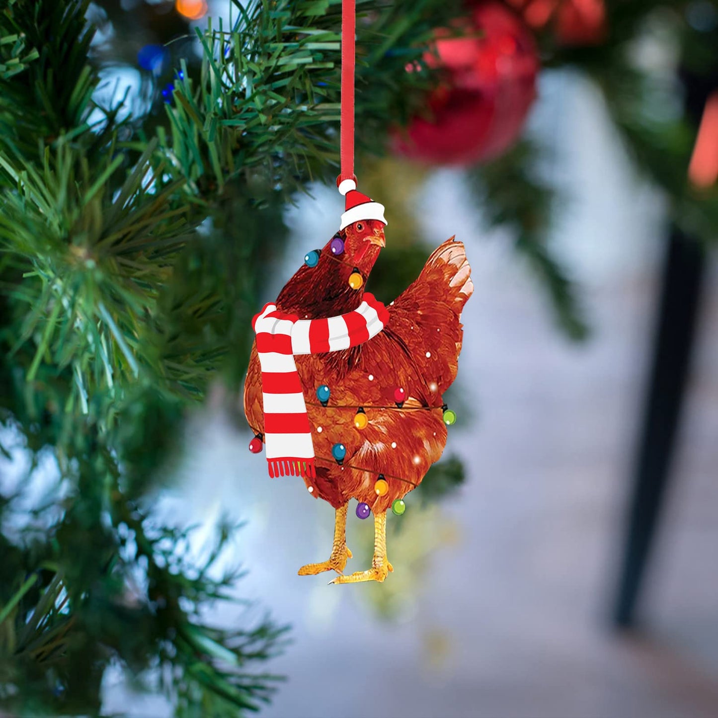 🐔Funny Hanging Ornaments Scarf Chicken Ornaments