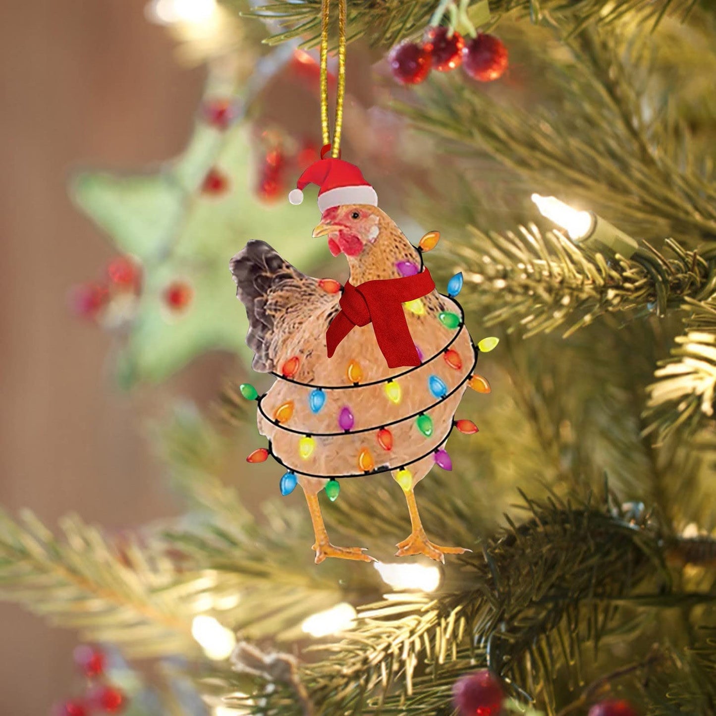 🐔Funny Hanging Ornaments Scarf Chicken Ornaments