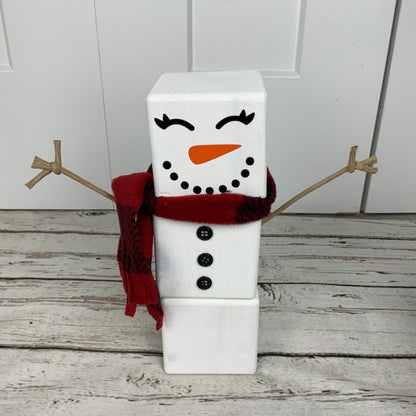 🎄Christmas Decor-Wood Block Snowman⛄