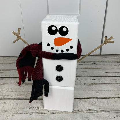 🎄Christmas Decor-Wood Block Snowman⛄