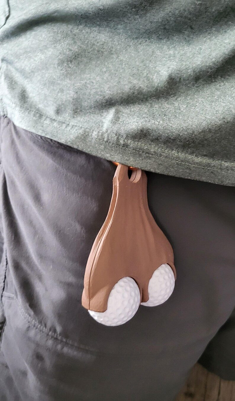 Golf Ball Testicle Sac Holder: The Ultimate Gag Golfer Gift! ⛳🤣