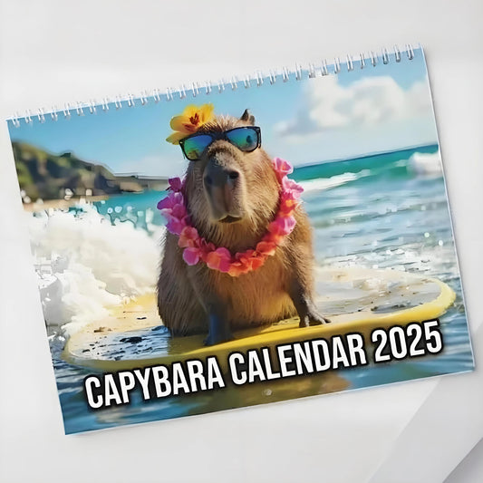 😍2025 Capybara Wall Calendar