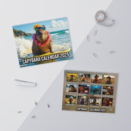 😍2025 Capybara Wall Calendar