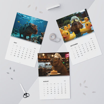 😍2025 Capybara Wall Calendar