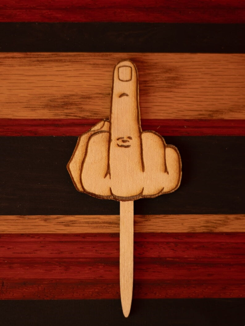 🤣Funny Middle Finger Cupcake Decorations