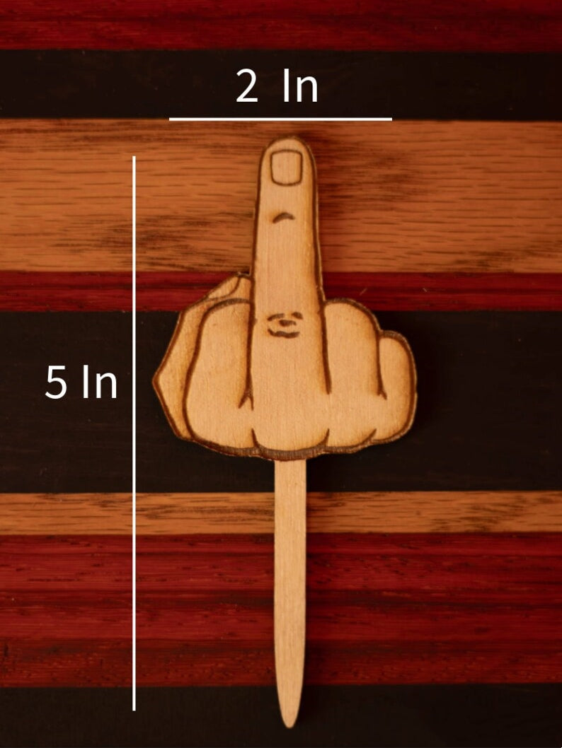 🤣Funny Middle Finger Cupcake Decorations