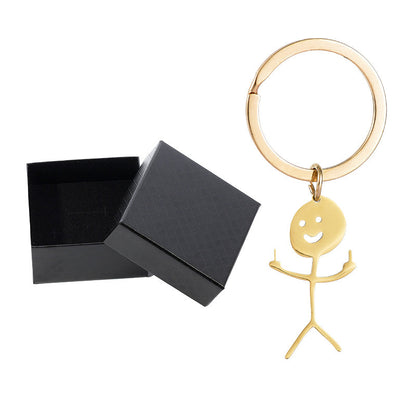 🤣Smiley Middle Finger Pendant Keychain