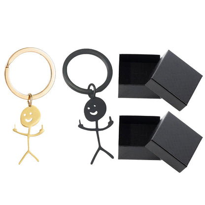 🤣Smiley Middle Finger Pendant Keychain