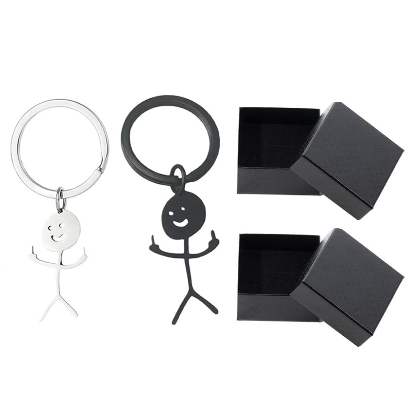 🤣Smiley Middle Finger Pendant Keychain