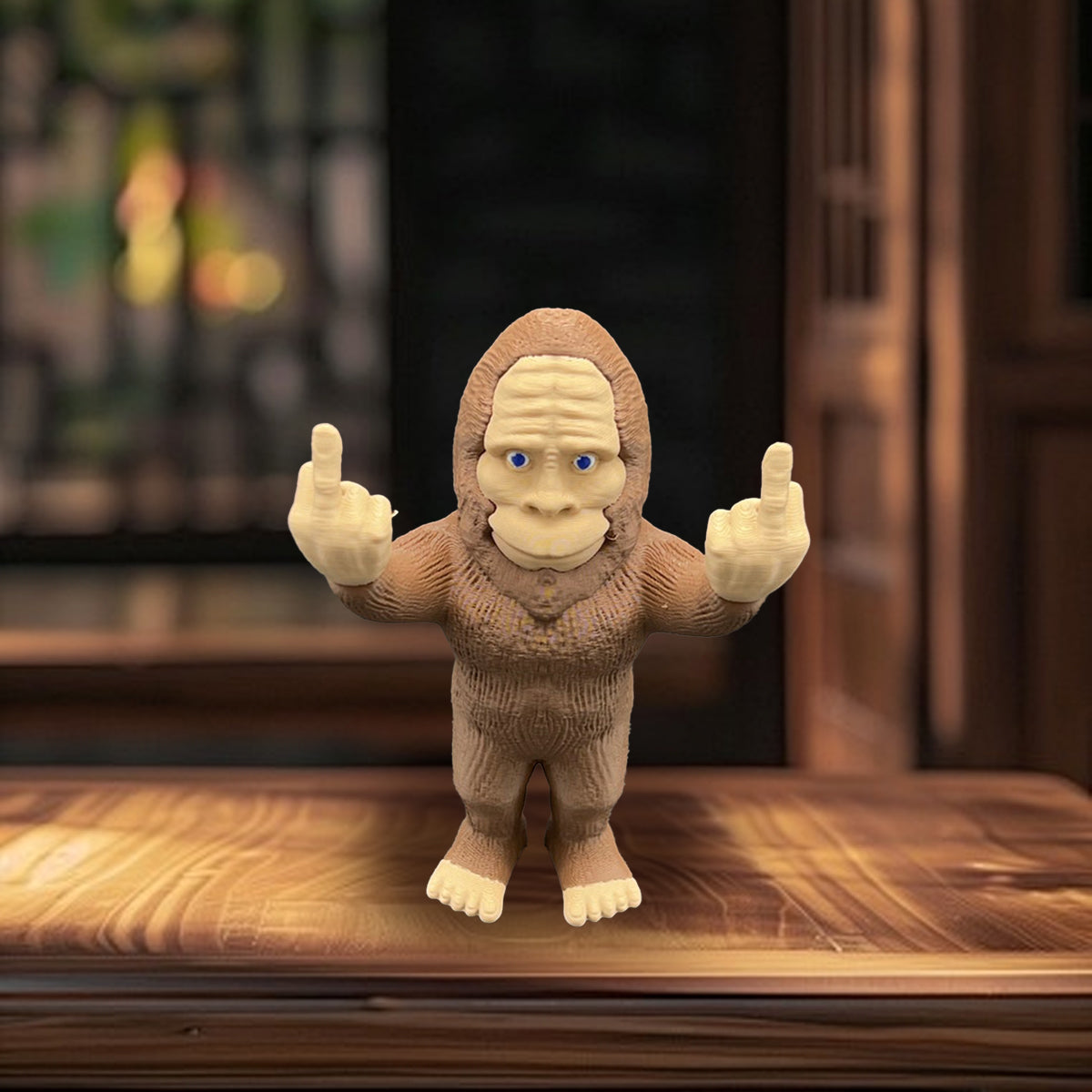 😎Funny Middle Finger Bigfoot Ornament