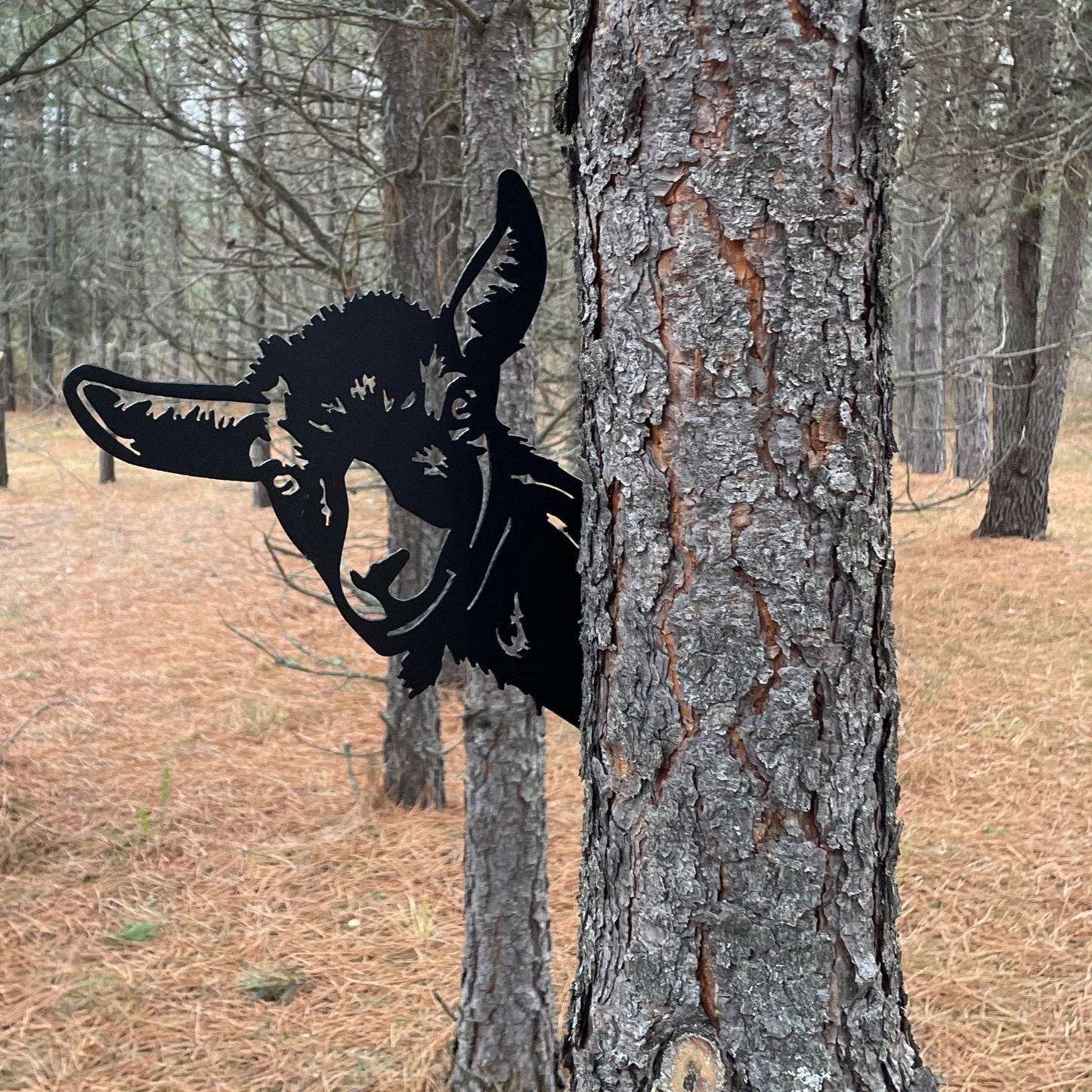 😂Middle Finger Peek-a-Boo Flipping Off Metal Sign